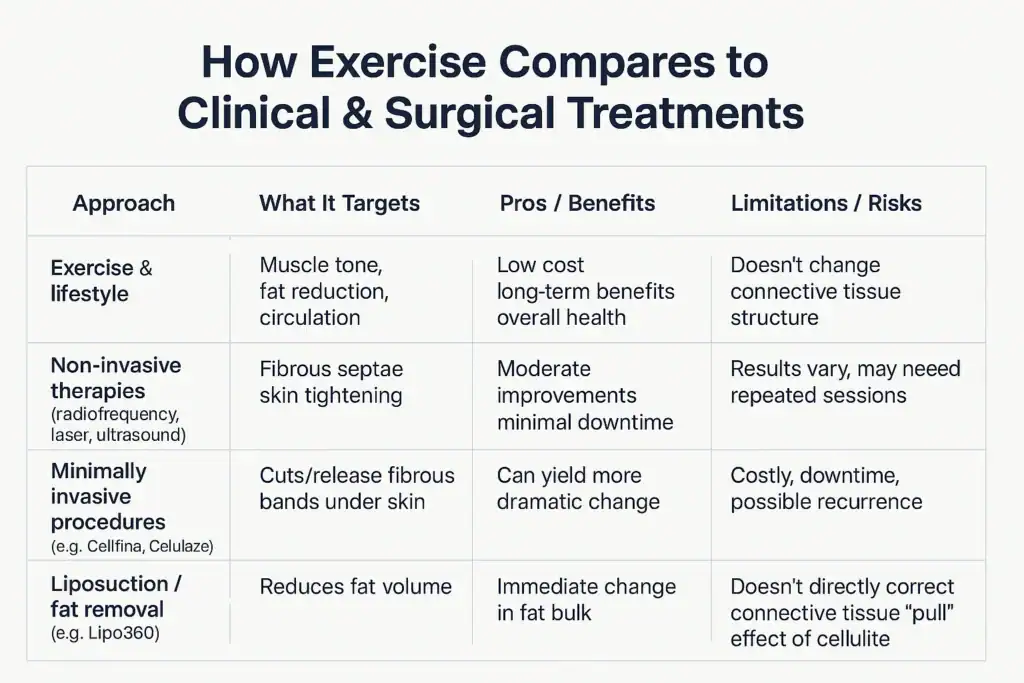 Sculpting Your Bum: Can Toning Exercises Really Reduce Cellulite? 2 How exercise compares to treatments from Lipo 360 Smethwick